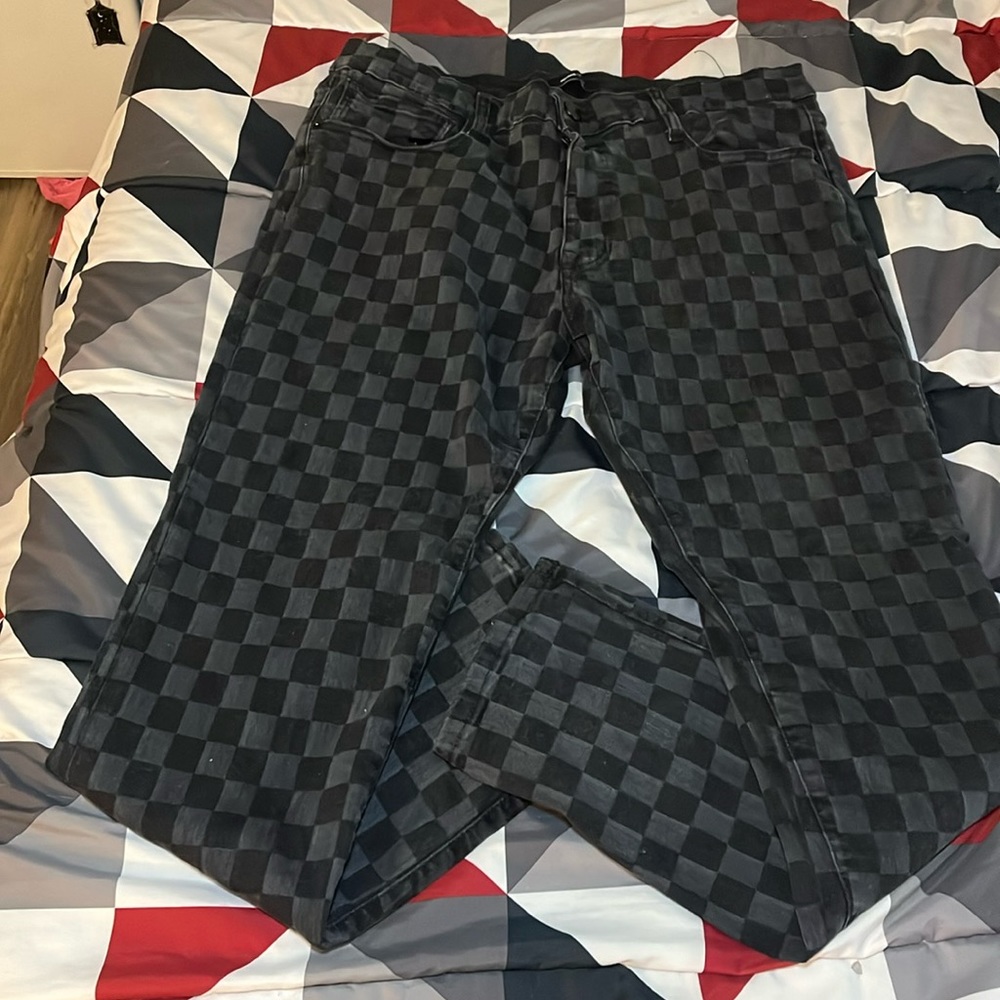 Black and grey fashion nova pants great pick up 🔥